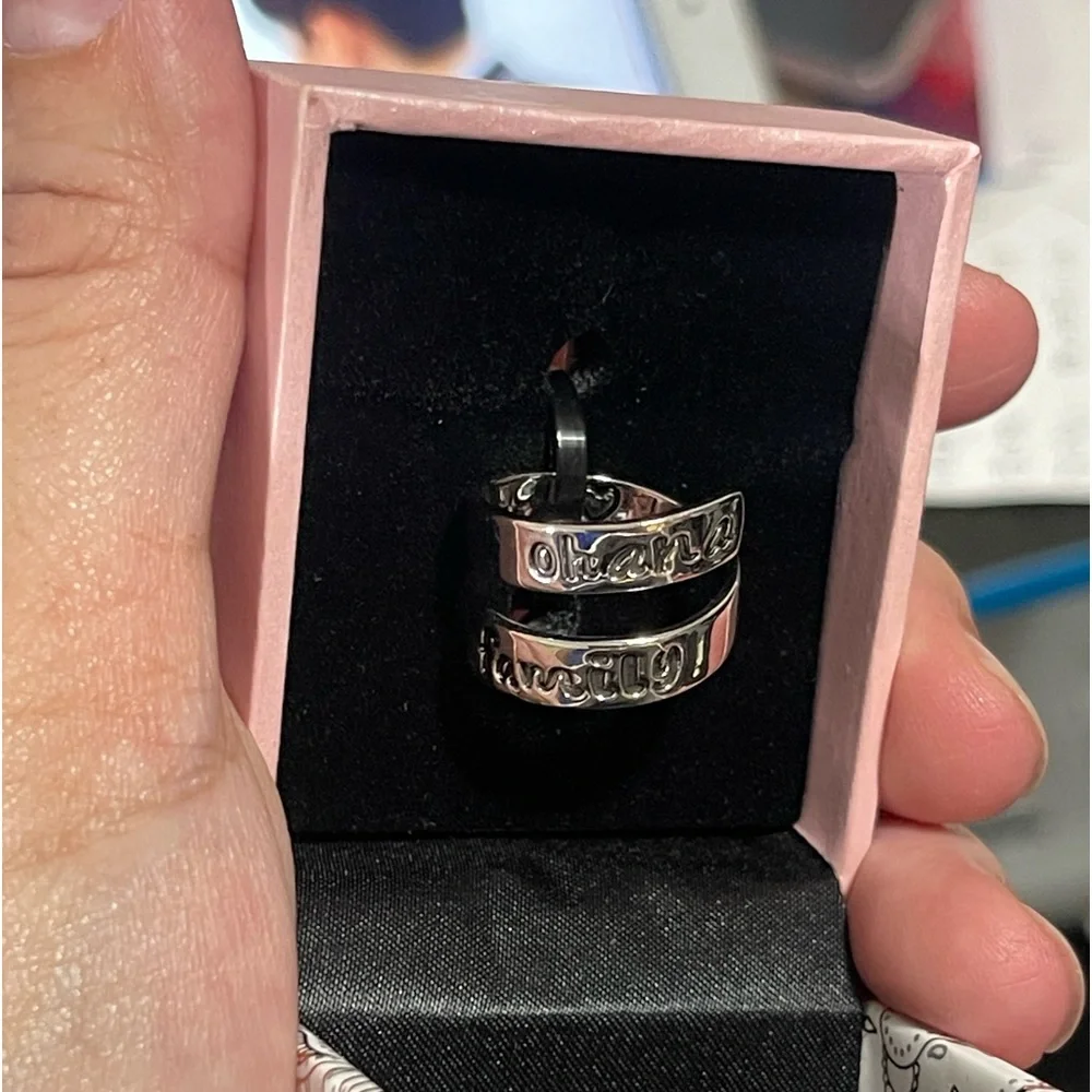 WOMAN'S RING "OHANA MEANS FAMILY" - Picture 2 of 4